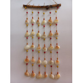 Sarı Kırmızı Boncuklu Galatasaray Temalı Deniz Kabuğu Figürlü Rüzgar Gülü thumbnail 7