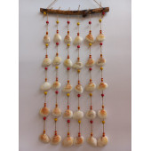 Sarı Kırmızı Boncuklu Galatasaray Temalı Deniz Kabuğu Figürlü Rüzgar Gülü thumbnail 8