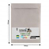 Torba Zarf 13x17 Cm Kraft 90 Gr Silikonlu 100lü 1 Paket Artlantis 130*170 Mm Torba Zarf Kraft 100 lü 1 Paket - 1