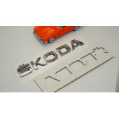 Skoda Bagaj Krom ABS 3M 3D Yazı Logo Amblem - 5