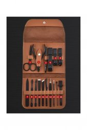 Çantalı Paslanmaz Çelik Manikür Pedikür Seti 16 Parça - 3