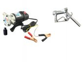 Gross 12 Volt Vakumlu Sıvı Aktarım 3/4"Mazot Su Süt Pompası Kendinden Emişli ve Manuel Sıvı Aktarma Tabancası - 1