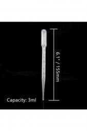 10 Adet 3 Ml Pastör Pipeti Taksimatlı Likit Pipetilikit Pipeti - 2