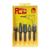 Rotary Bur Matkap Uçlu Ağaç Törpüsü 5'li Takim Oyma Seti - 3