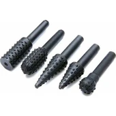 Rotary Bur Matkap Uçlu Ağaç Törpüsü 5'li Takim Oyma Seti - 2