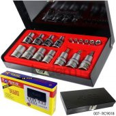 Rico RC9018 Torx 1/2"- 1/4" Lokma Set Takımı Çantalı 18 Parça - 1