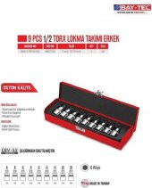 Bay-Tec 9 Adet 1/2 Torx Lokma Takımı Seti (Erkek) MK2740 - 2