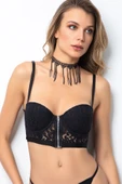 Miorre Push-Up Dolgulu Dantelli Çapraz Askılı Fermuarlı Büstiyer thumbnail 7