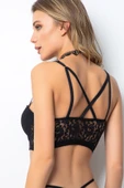 Miorre Push-Up Dolgulu Dantelli Çapraz Askılı Fermuarlı Büstiyer thumbnail 10