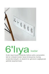 Schneider Asfora Beyaz 6'Lı Çerçeve thumbnail 2