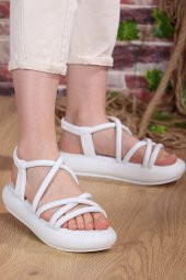 Vojo 1340 Comfort Lastikli Pastel Kadın Sandalet 4 Renk - 1