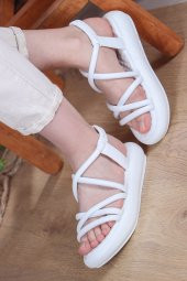 Vojo 1340 Comfort Lastikli Pastel Kadın Sandalet 4 Renk - 3