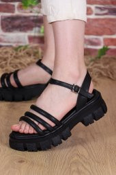 Vojo 1050 Comfort Taban Topuklu Lastikli Kadın Sandalet - 4