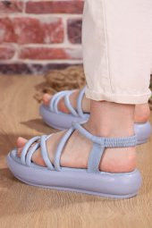 Vojo 1340 Comfort Lastikli Pastel Kadın Sandalet 4 Renk - 5