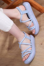 Vojo 1340 Comfort Lastikli Pastel Kadın Sandalet 4 Renk - 6