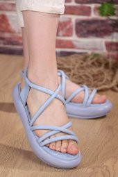 Vojo 1340 Comfort Lastikli Pastel Kadın Sandalet 4 Renk - 4
