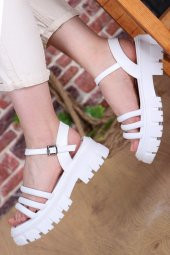 Vojo 1050 Comfort Taban Topuklu Lastikli Kadın Sandalet - 6