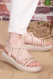 Vojo 1340 Comfort Lastikli Pastel Kadın Sandalet 4 Renk - 10