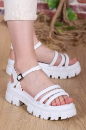 Vojo 1050 Comfort Taban Topuklu Lastikli Kadın Sandalet - 9