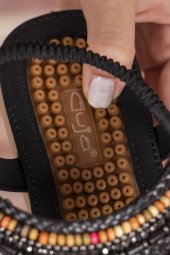 Vojo Jessy Comfort Taş Detaylı Lastikli Kadın Sandalet - 5