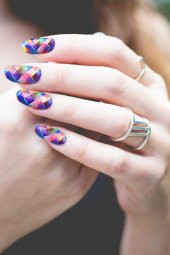 Kare Desenler Tırnak Dövmesi, Tırnak Tattoo, Nail Art, Tırnak Sticker thumbnail 1