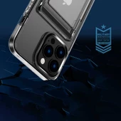 Apple iPhone 13 Pro Kılıf Zore Ensa Kartlık Bölmeli Şeffaf Kılıf thumbnail 11