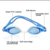 Çocuk Yüzücü Gözlüğü PVC Çantalı Mavi 8-12 yaş - 3