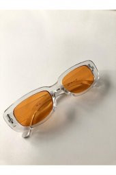 Chunky Frame Vintage Şeffaf Pembe Güneş Gözlüğü - 3