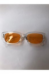 Chunky Frame Vintage Şeffaf Pembe Güneş Gözlüğü - 4
