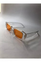 Chunky Frame Vintage Şeffaf Pembe Güneş Gözlüğü - 5