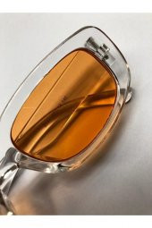 Chunky Frame Vintage Şeffaf Pembe Güneş Gözlüğü - 6