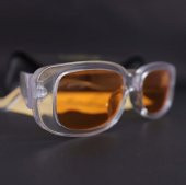 Chunky Frame Vintage Şeffaf Pembe Güneş Gözlüğü - 7