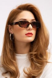Chunky Frame Vintage Şeffaf Pembe Güneş Gözlüğü - 9