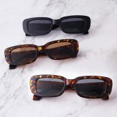 Chunky Frame Vintage Şeffaf Pembe Güneş Gözlüğü - 12