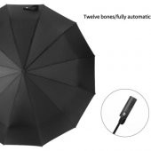 10 Tel Tam Otomatik Lüx Siyah Şemsiye - 5