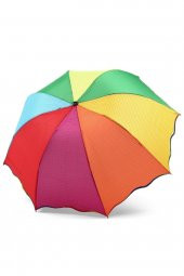 Kadın Marlux Konsept Gökkuşağı Üzeri Puantiyeli Şemsiye - 1