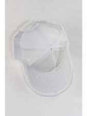 Unisex Beyaz Düz Şapka - 3