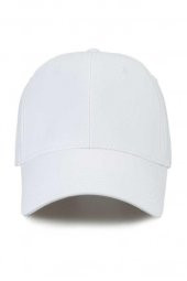 Unisex Beyaz Düz Şapka - 4