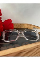 Cat Eye Kristal Şeffaf Kadın Güneş Gözlüğü thumbnail 2