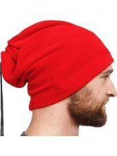 Erkek Kırmızı Polar Boyunluk Bere - 2