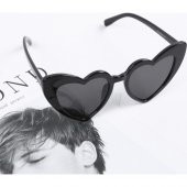 Kalp Çerçeve Güneş Gözlüğü Cat Eye Kalp Gözlük - 5
