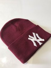 Siyah Beyaz Renkli Ny  New York Yankees Nakışlı Bere - 4