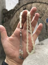 Karanlıkta Parlayan Damla Model Kedi Gözü Toz Kehribar Tesbih - 2
