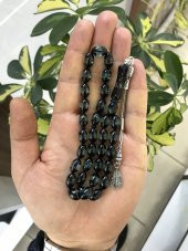 Sürmeli Model Siyah Tonda Toz Kehribar Tesbih thumbnail 1