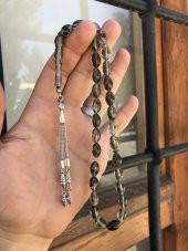 Şeffaf Tonda  Hareli Toz Kehribar Tesbih - 1