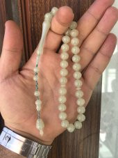 Sistem Püsküllü Karanlıkta Parlayan Kedi Göz Toz Kehribar Tesbih thumbnail 2