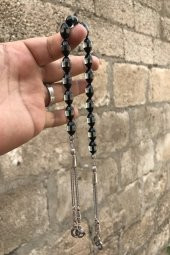 Sürmeli Model Su Yeşili Tonda Toz Kehribar Zaza Tesbih - 1