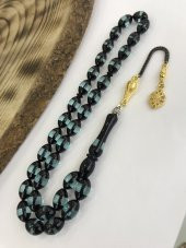 Sürmeli Model Su Yeşili Tonunda Toz Kehribar Tesbih - 2