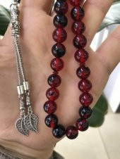 Küre Model Yoğun Hareli Ateş Kehribar Benzetmesi Beyrut Damlası Tesbih - 2