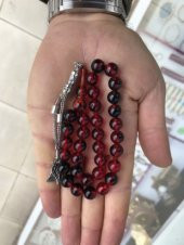 Küre Model Yoğun Hareli Ateş Kehribar Benzetmesi Beyrut Damlası Tesbih - 3